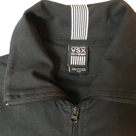 Victoria's Secret VSX SPORT MEDIUM full zip Jacket black long sleeve M - Picture 7 of 11